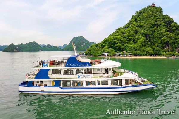 Arcady Cruise - Luxury Halong 5 Star Day Cruise: Buffet Lunch, Wine& Fruit